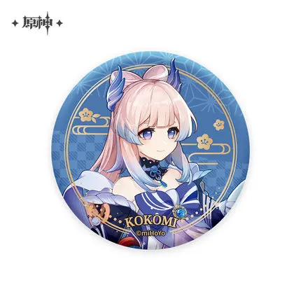 Genshin Impact Inazuma Region Series Chara Can Badge - Sangonomiya Kokomi
