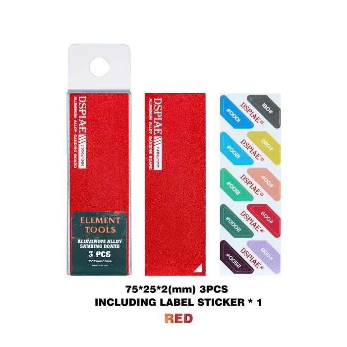 Dspiae Aluminium Alloy Sanding Board (75x25x2mm) (AS-RD25)