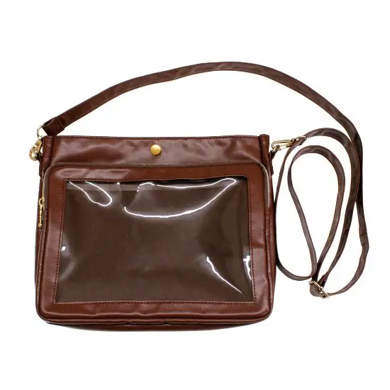 Coade Live Pouch Wide Leather Cocoa brown