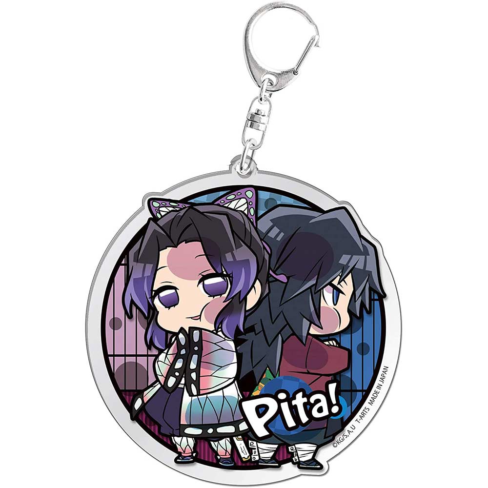 Pita! Defome Demon Slayer: Kimetsu no Yaiba Acrylic Key Chain ̟Plus Giyu & Shinobu