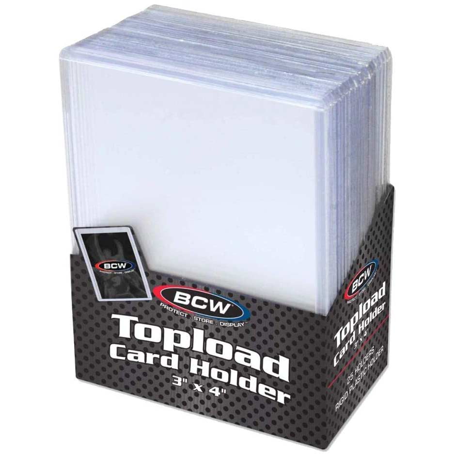 BCW 25 Toploader 3x4 Topload Card Holder Standard