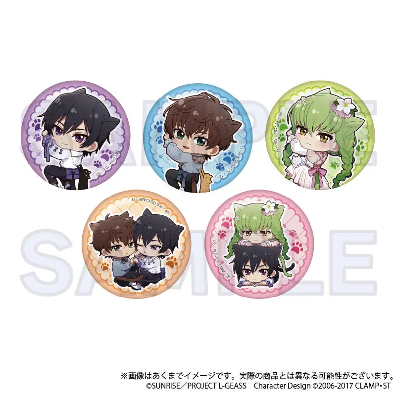 Code Geass Lelouch of the Rebellion Trading Can Badge Hittsuki Nyan Ver. [BOX]
