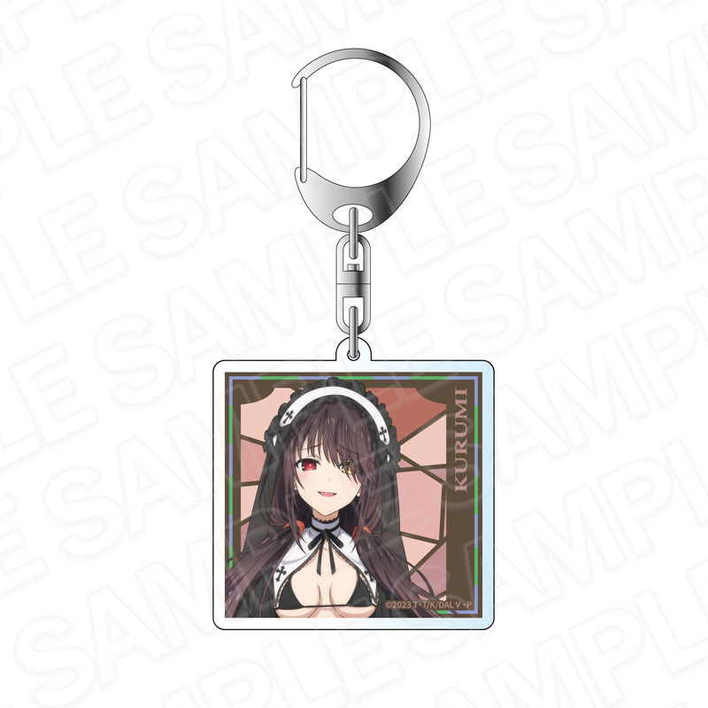 Date A Live V Hologram Acrylic Key Chain Tokisaki Kurumi Sister of the Southern Island Ver.