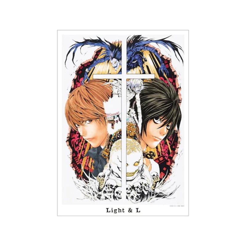Death Note Yagami Light & L A3 Matted Poster