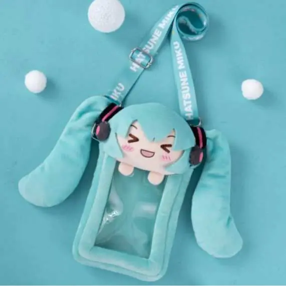 Hatsune Miku Squinty Eyes Plush Mobile Pouch