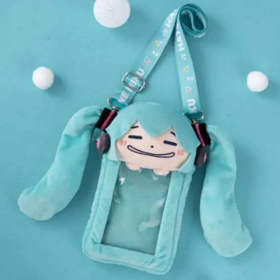 Hatsune Miku Squinty Eyes Plush Pinch Face Pouch