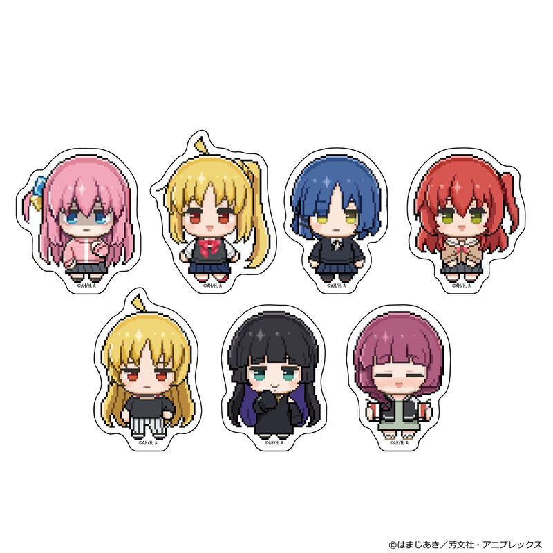 (PO) Bocchi the Rock! Sticker 7 Set Pixel Art