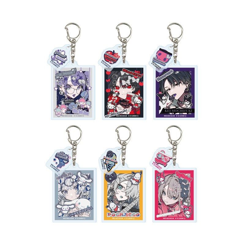 Acrylic Key Chain with Parts Kei Mochizuki x Sanrio Characters 01 Collaboration Illustration [BOX]