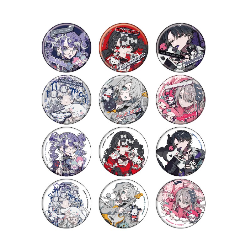 Can Badge Kei Mochizuki x Sanrio Characters 01 Collaboration Illustration [BOX]