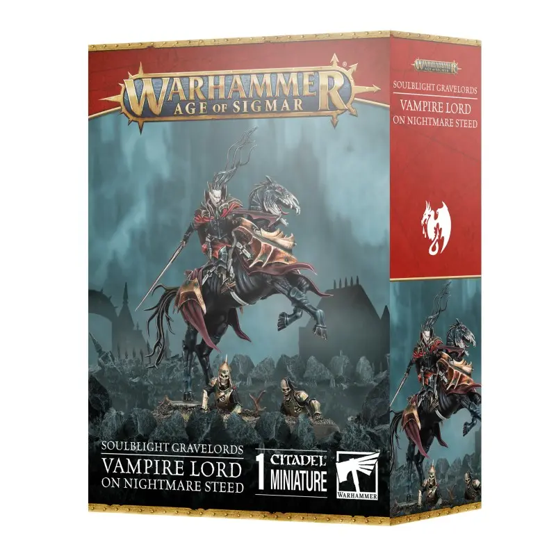 Warhammer Age of Sigmar: Soulblight Gravelords - Vampire Lord On Nightmare Steed