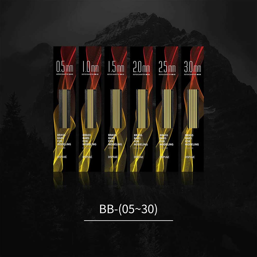 Dspiae Brass Rods 2.5mm (8pcs)