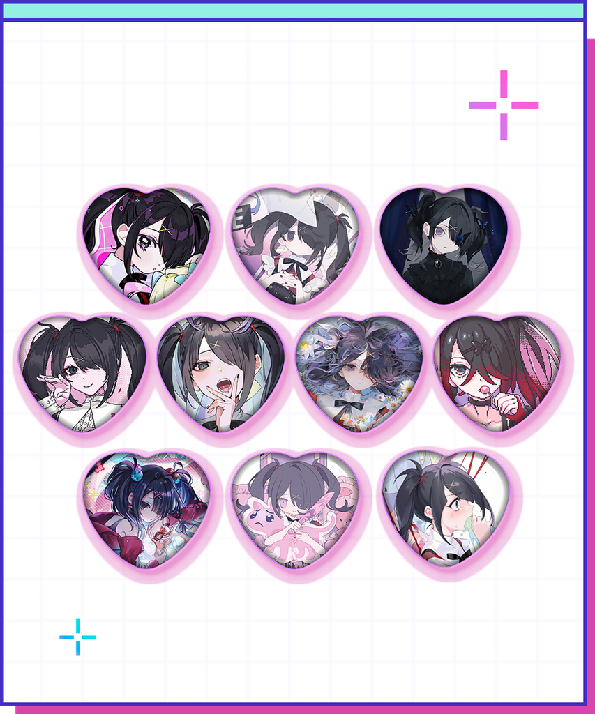 (NG) Needy Streamer Overload - Ame-chan Trading Heart-Shaped Can Badge