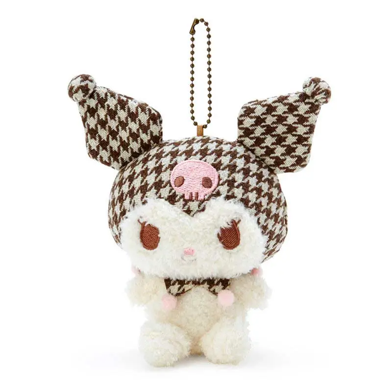 (SA) Sanrio Characters Sweet Check Plush Keychain - Kuromi