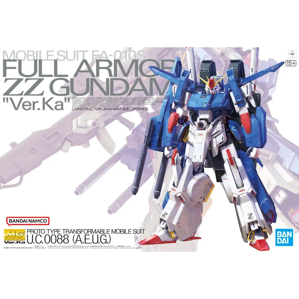MG 1/100 Gundam ZZ - Full Armor ZZ Gundam Ver. Ka