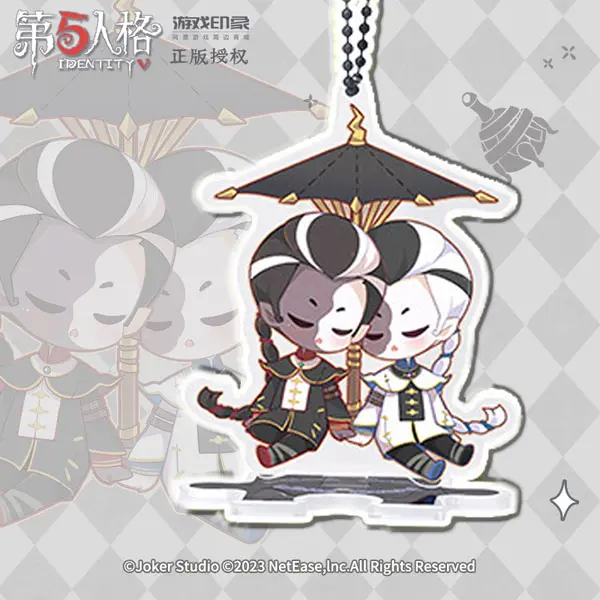 (SA) Identity V Home Series Mini Acrylic Stand Keychain - White Guard/Black Guard