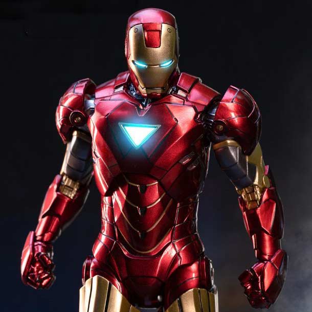 ZD Toys Iron Man Mark VI with Hall of Armor (Blue Light version)