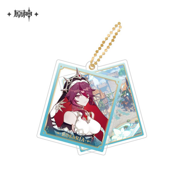 Genshin Impact Wallpaper Chara Double Acrylic Strap - Rosaria