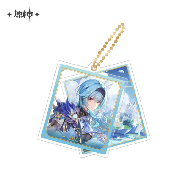 Genshin Impact Wallpaper Chara Double Acrylic Strap - Eula