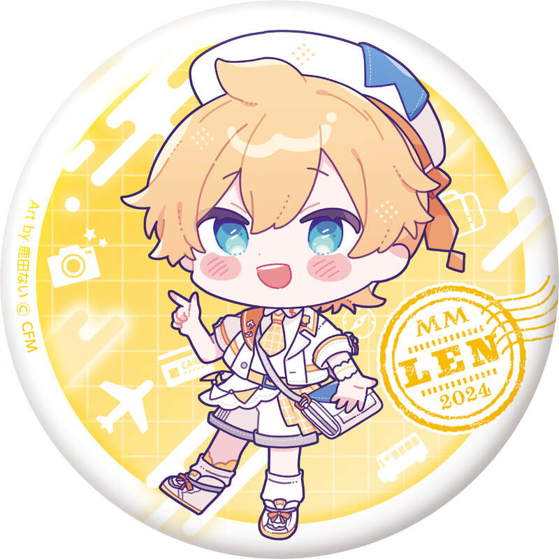 (PO) Hatsune Miku Magical Mirai 2024 Punipuni Can Badge Kagamine Len Shikata Nai Ver.