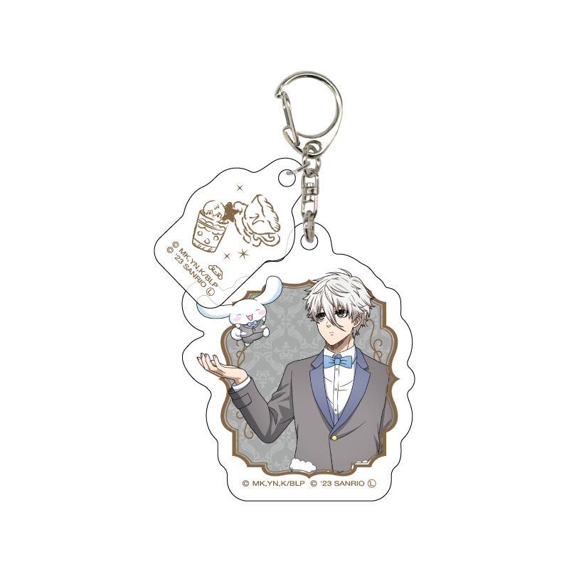 (PO) Acrylic Key Chain with Parts Blue Lock x Sanrio Characters 05 Nagi Seishiro x Cinnamoroll (Original Illustration)