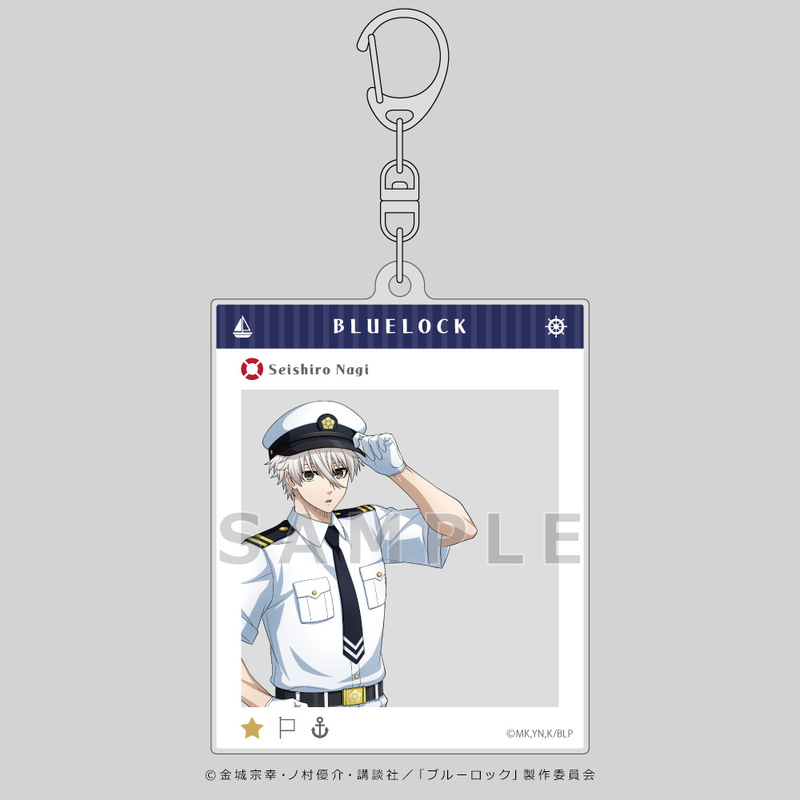 (PO) Blue Lock Original Illustration Aurora Acrylic Key Chain Nagi Seishiro Marine Look