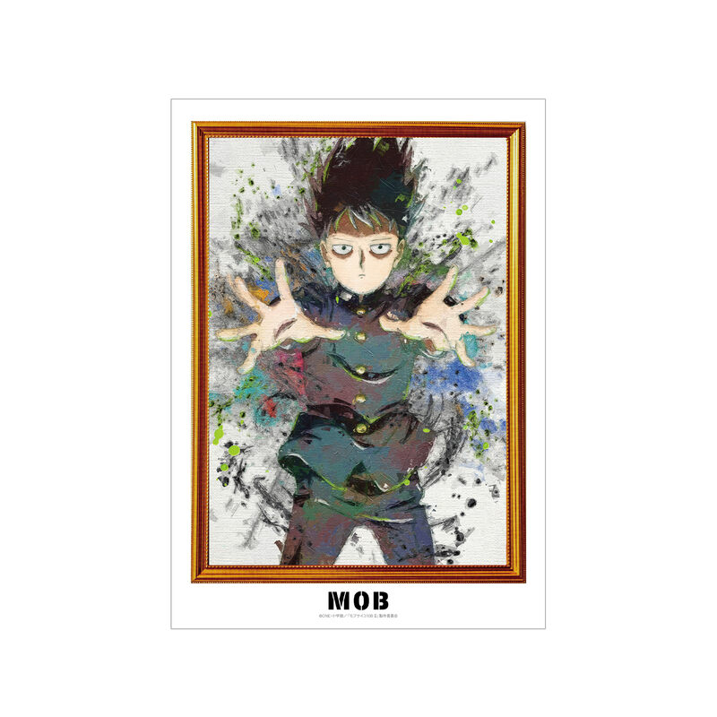 (PO) Mob Psycho 100 III Kageyama Shigeo Grunge Canvas A3 Matted Poster