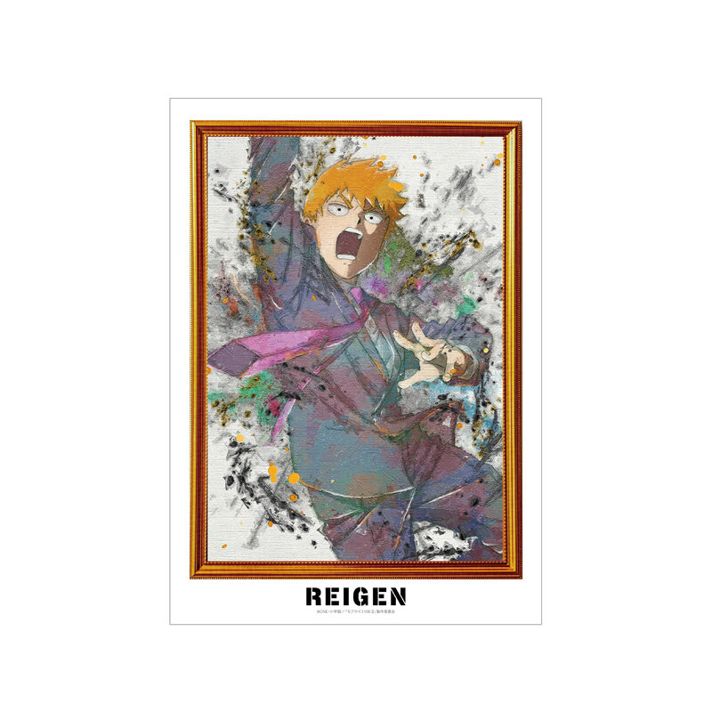 (PO) Mob Psycho 100 III Reigen Arataka Grunge Canvas A3 Matted Poster