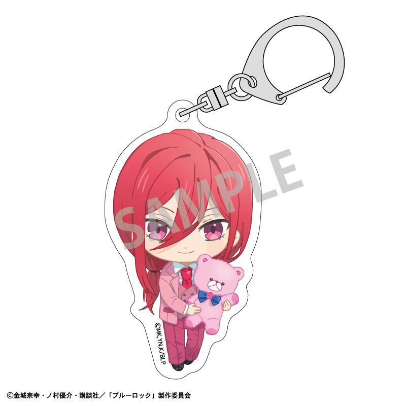 (PO) Blue Lock Acrylic Key Chain Chigiri Hyoma Teddy Bear Original Illustration