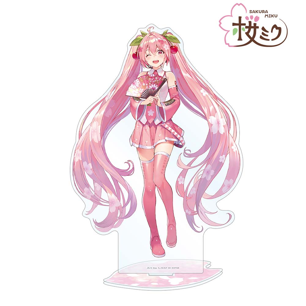 (PO) Hatsune Miku Sakura Miku Original Illustration Art by Shirabii Big Acrylic Stand - Sakura Miku