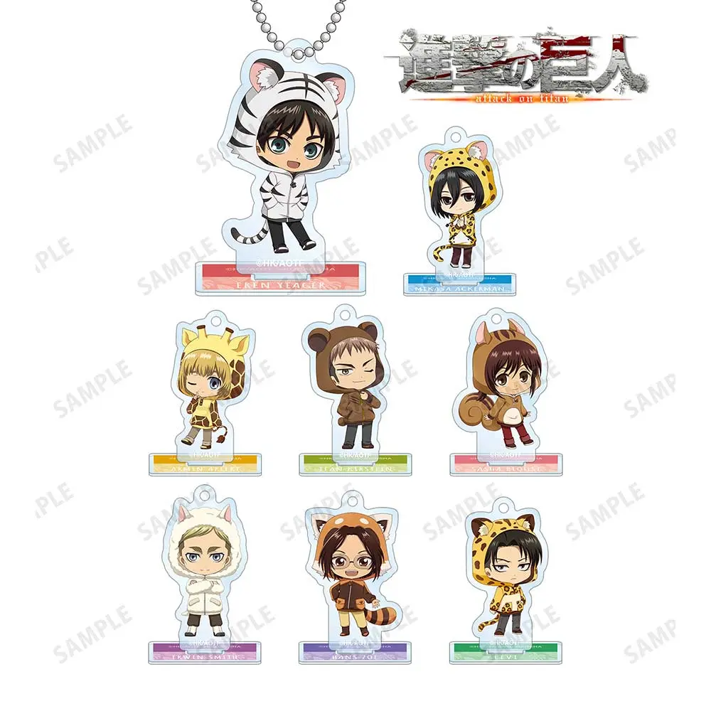 (PO) Attack on Titan Tobu Zoo Collaboration Trading Survey Corps Chibi Chara Acrylic Stand Key Chain [BOX]