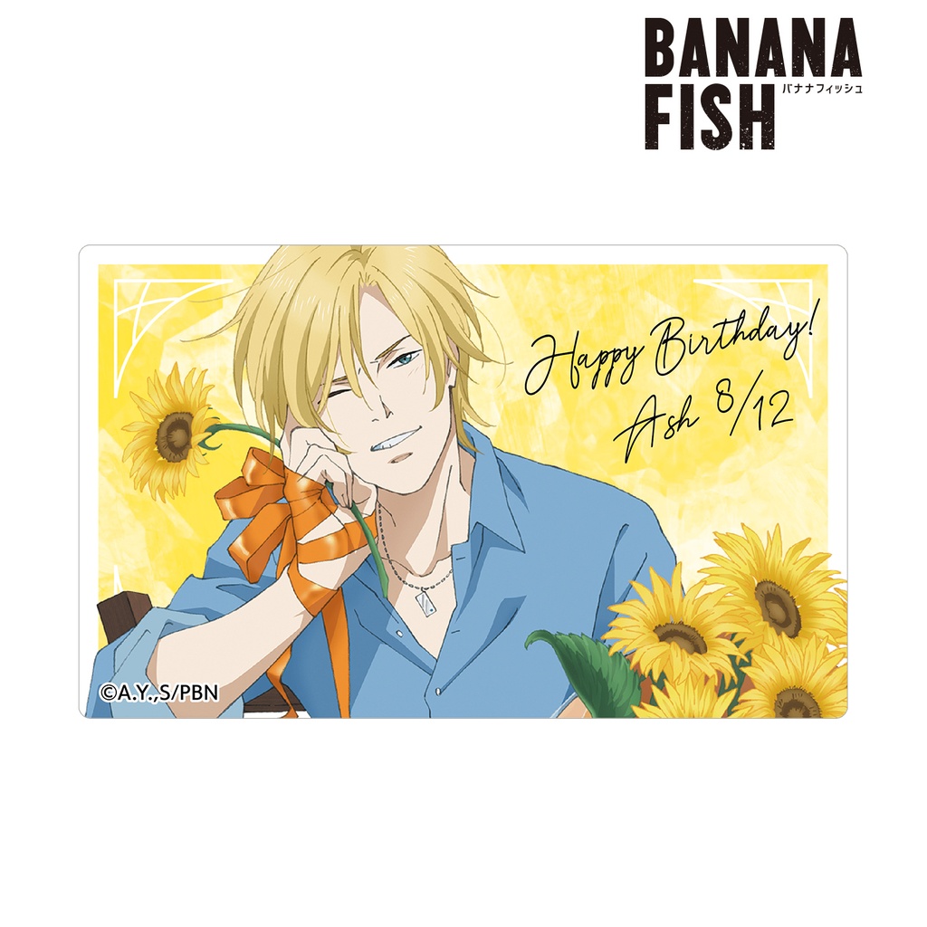 Banana Fish Original Illustration Ash Lynx Birthday Ver. Card Sticker