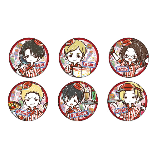 Attack on Titan Can Badge 11 Cafe Ver. (Graff Art Design) [BOX]