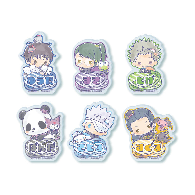 (PO) Name Plate Badge Jujutsu Kaisen 0: The Movie x Sanrio Characters 01 Collaboration Illustration [BOX]