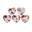 (PO) Heart Can Badge Densetsu no Yarichin VS Teppeki no Shiriana 01 Official & Original Illustration [BOX]