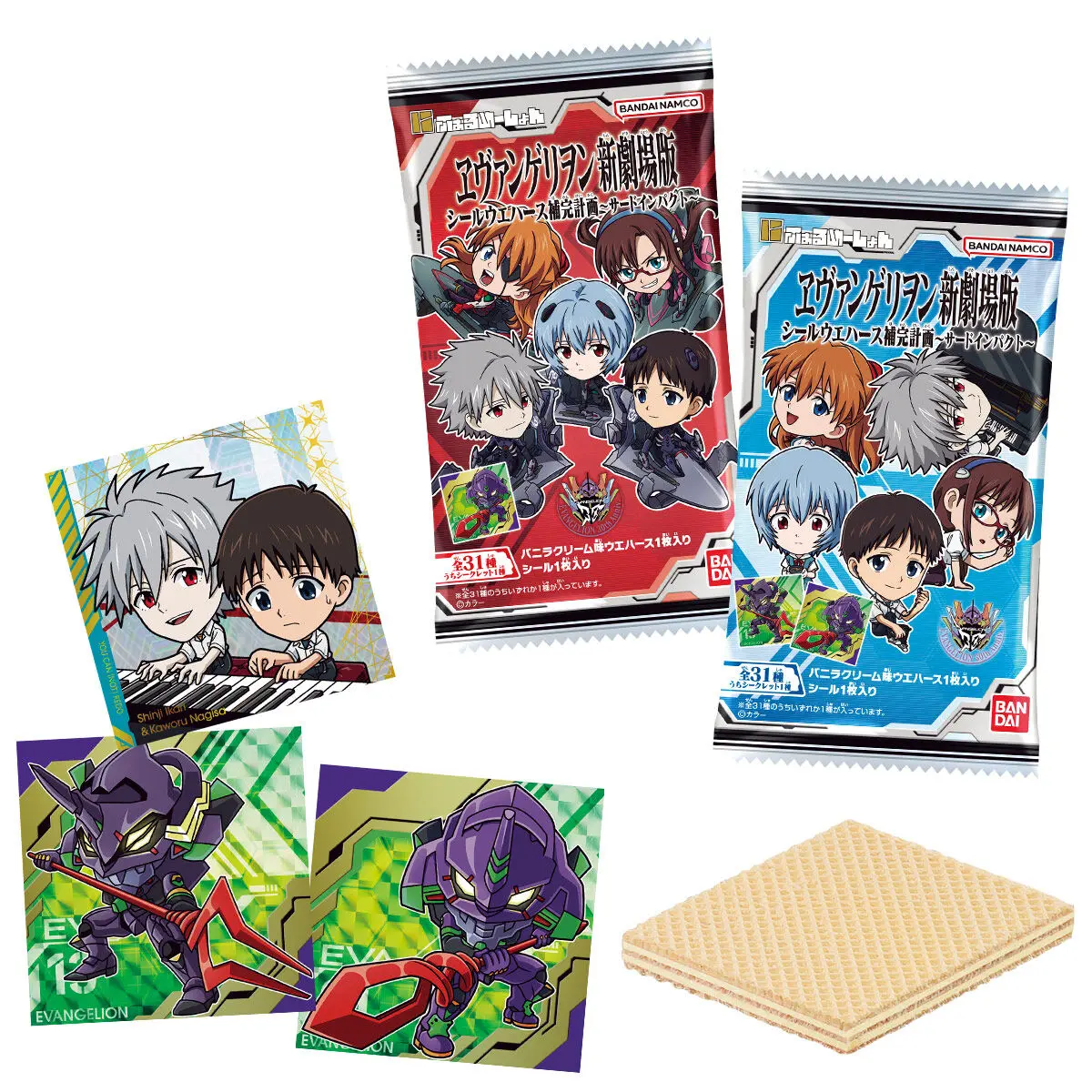 Evangelion New Theatrical Edition Deformer Sticker Wafer -The Third Impact [BOX]